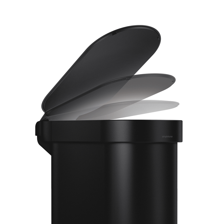 Sort pedalspand med låg