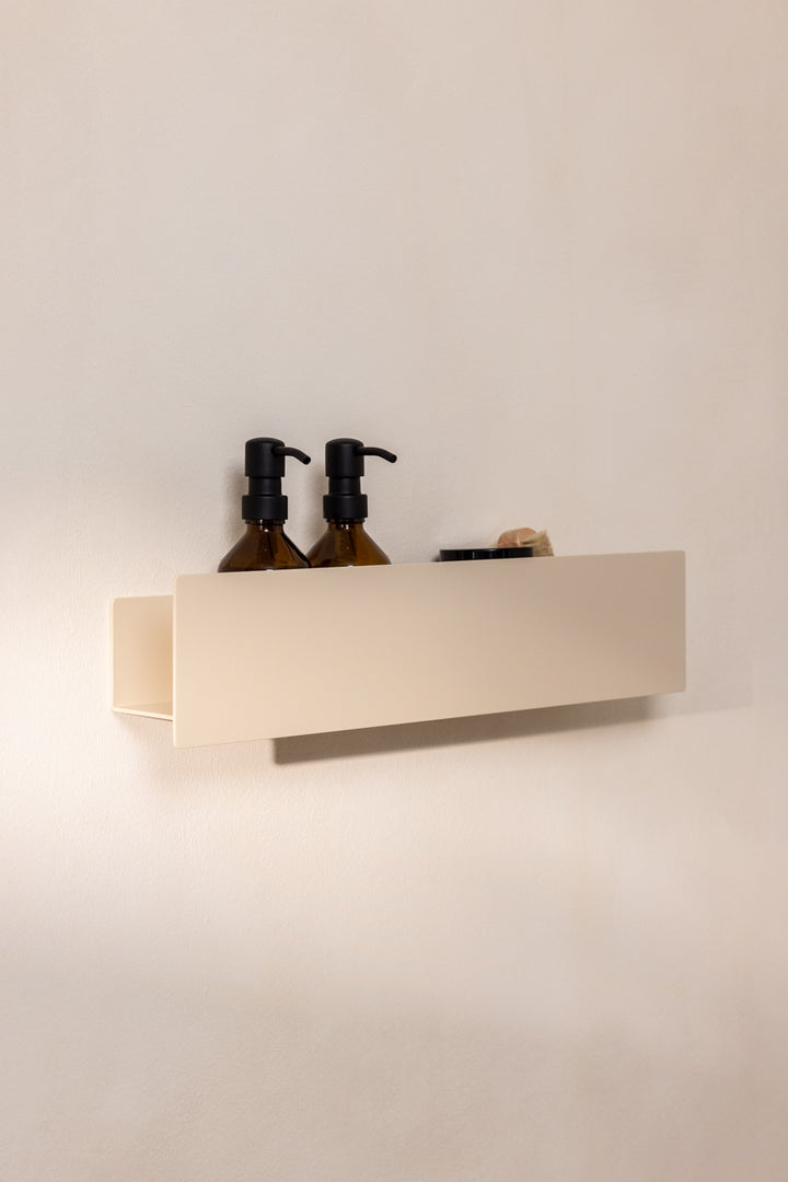 Beige brusehylde lang