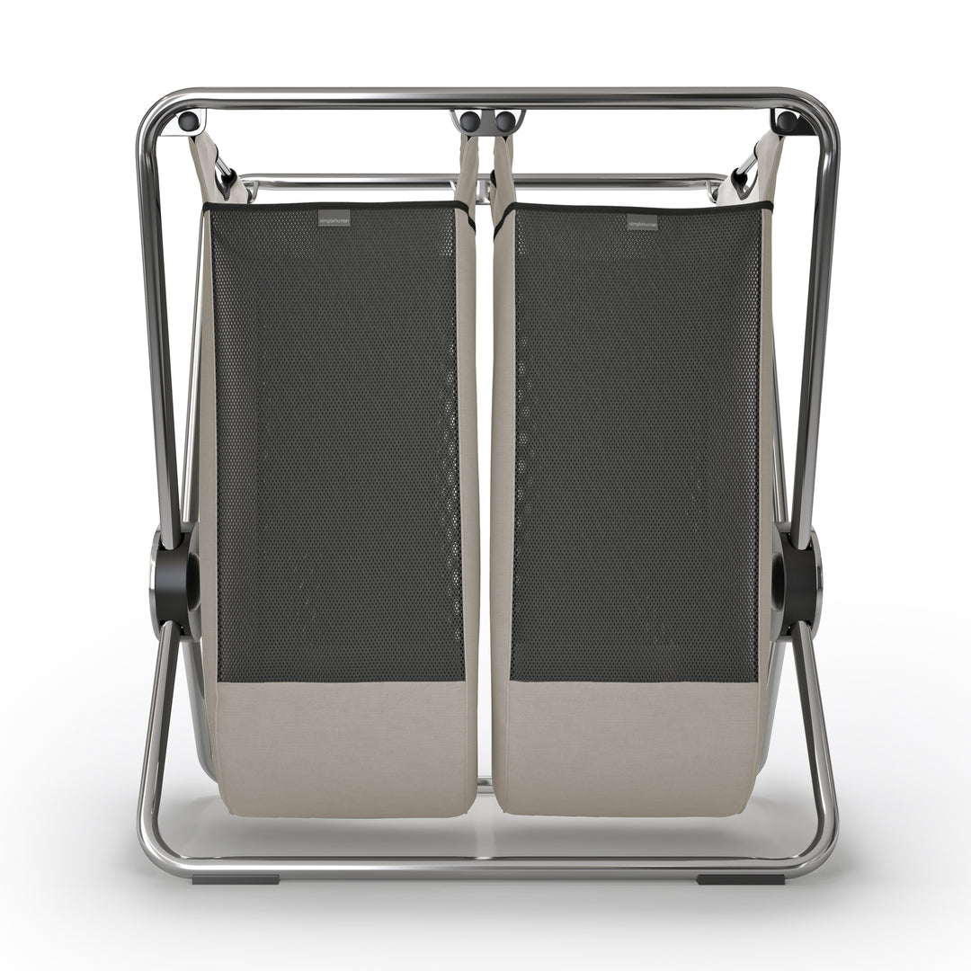 X-frame dobbelt vasketøjskurv