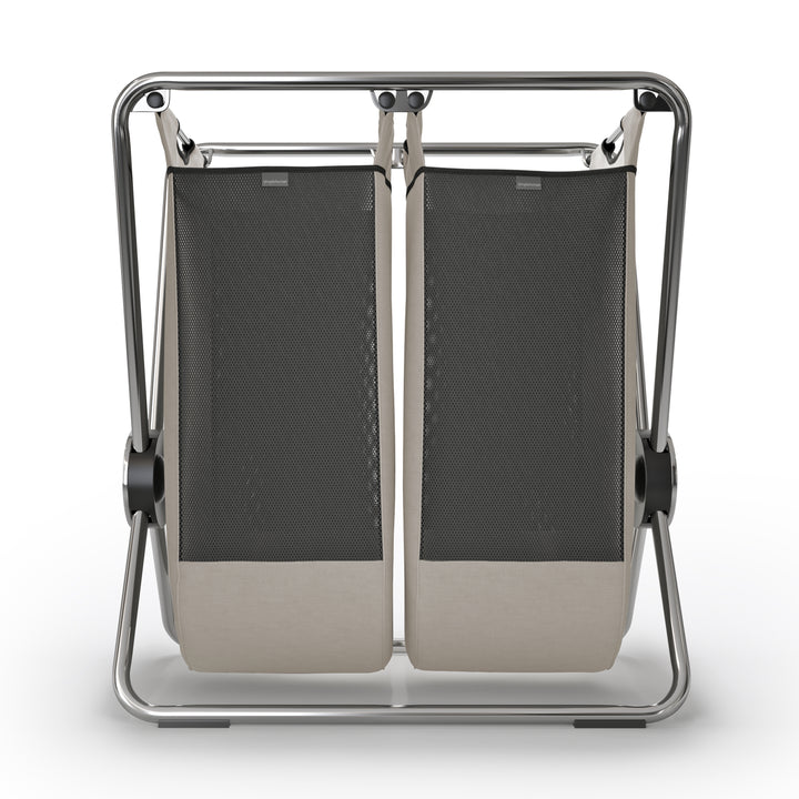 X-frame dobbelt vasketøjskurv
