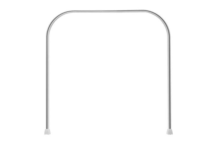 Buet badeforhængsstang i hvid