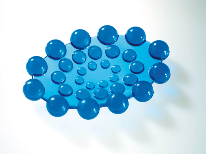 Blå sæbeholder i gummi