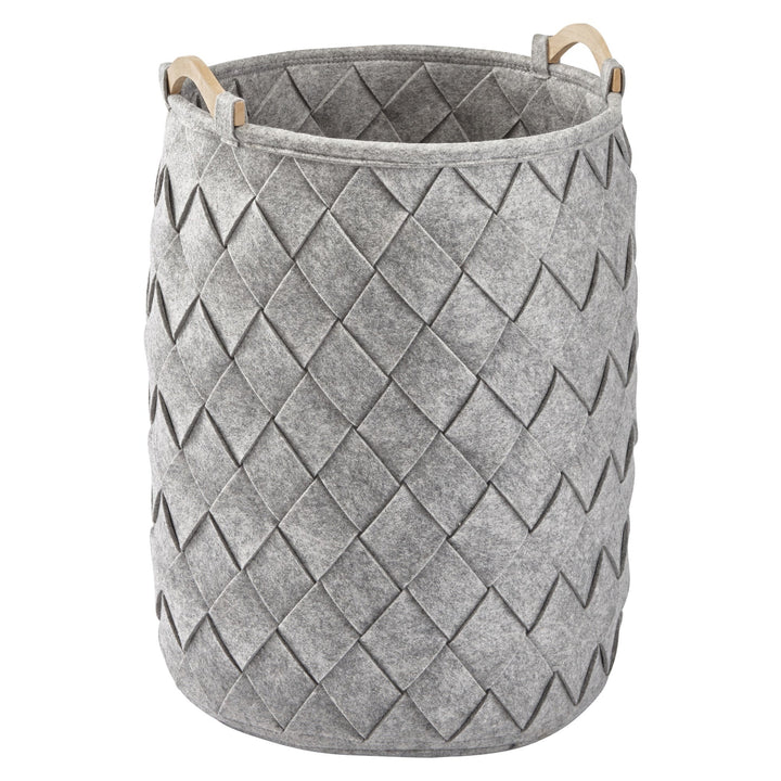 Flettet Lysegrå vasketøjskurv Aquanova