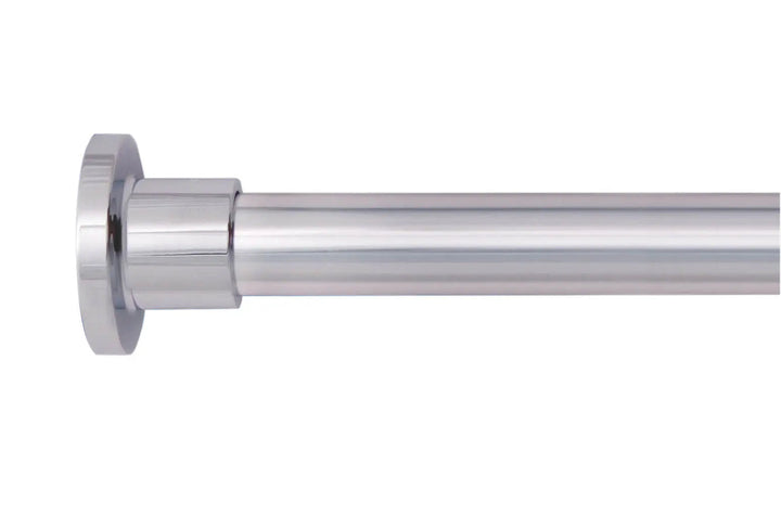 Rund badeforhængsstang i krom