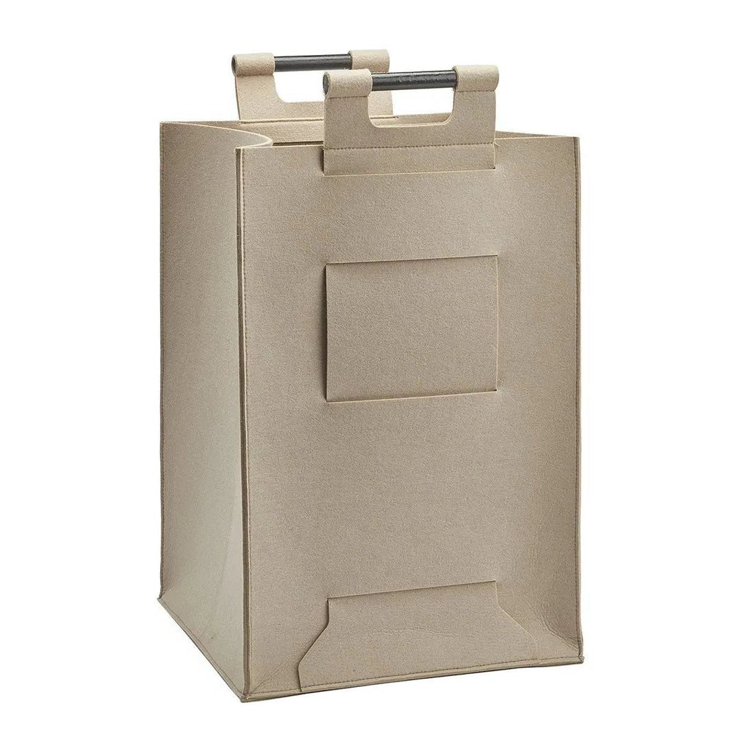 Miljøvenlig vasketøjskurv i beige