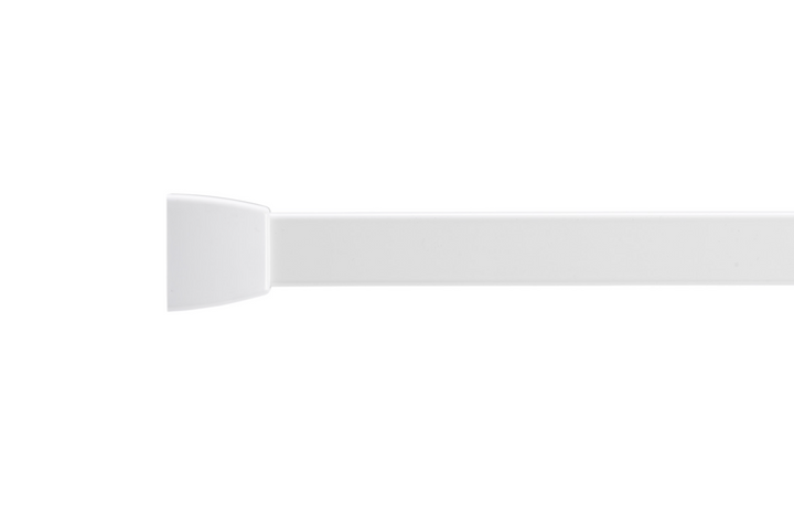 Buet badeforhængsstang i hvid