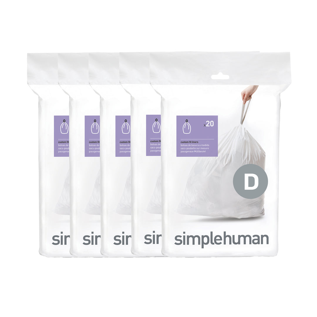 simplehuman poser kode d - 100 stk. -  fra simplehuman