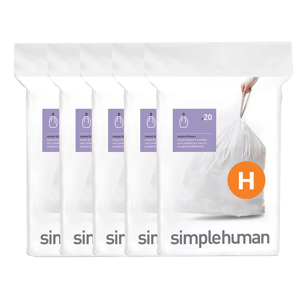 simplehuman poser kode h - 100 stk. -  fra simplehuman