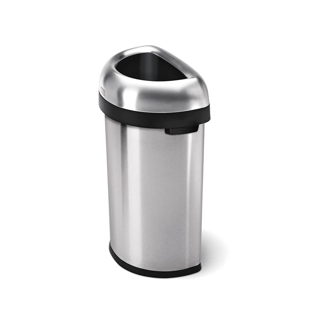 Halvrund åben affaldsspand 60 L