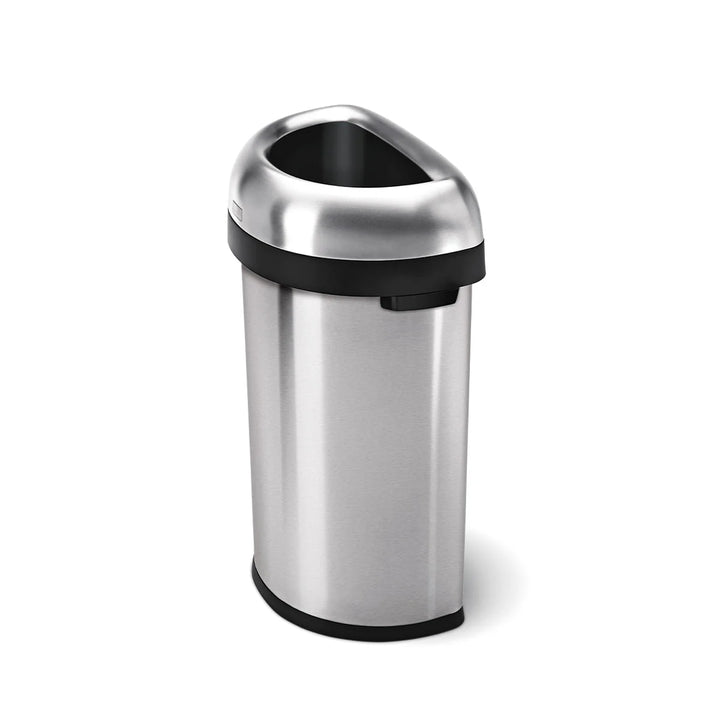 Halvrund åben affaldsspand 60 L