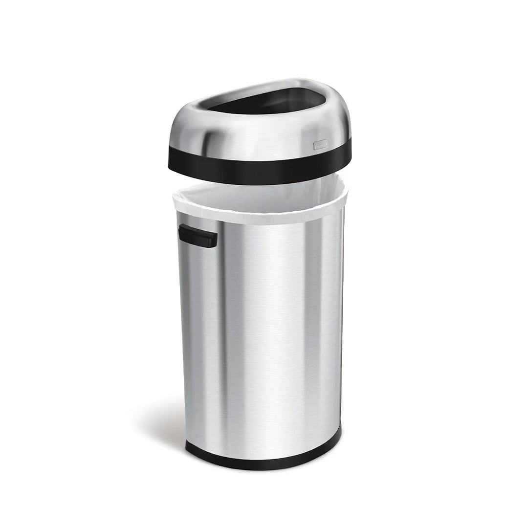 Halvrund åben affaldsspand 60 L