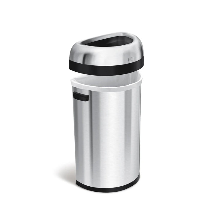Halvrund åben affaldsspand 60 L