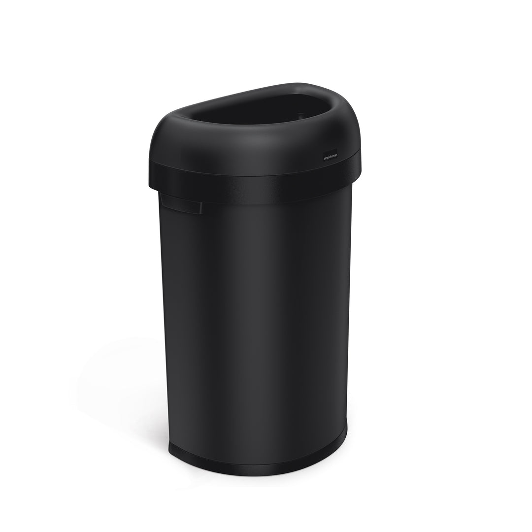 halvrund åben affaldsspand 60 l - matsort fra simplehuman