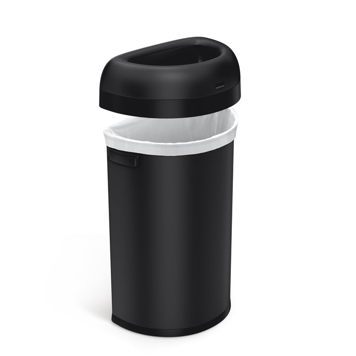simplehuman halvrund åben affaldsspand 60 l i badeværelset