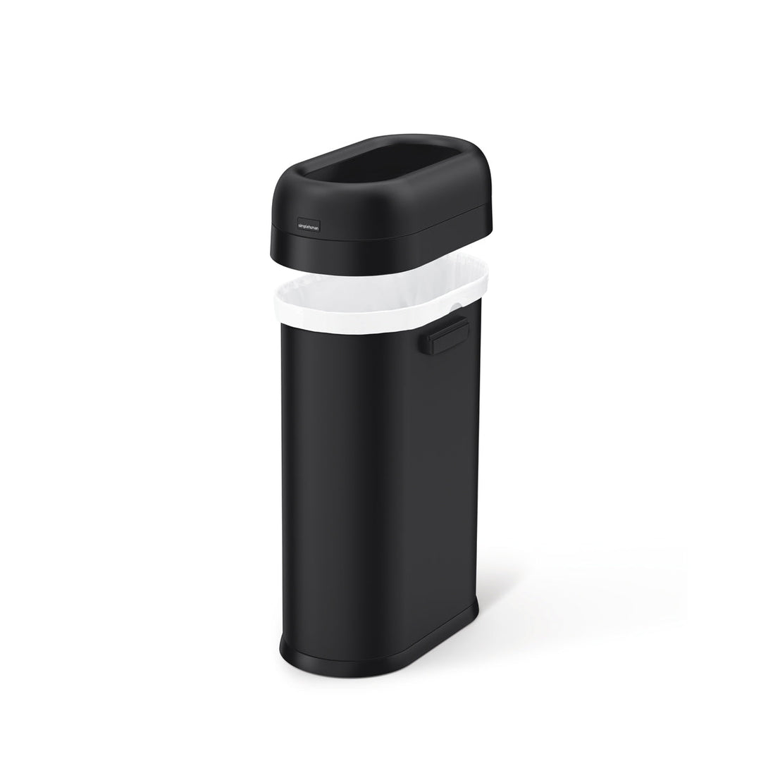 simplehuman smal åben affaldsspands 50 l i badeværelset