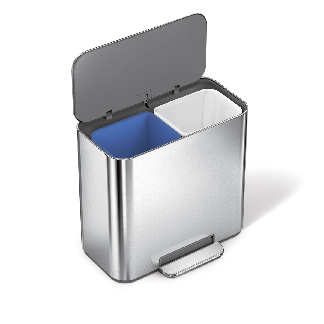Mål og dimensioner for simplehuman 15l mini recycler pedalspand