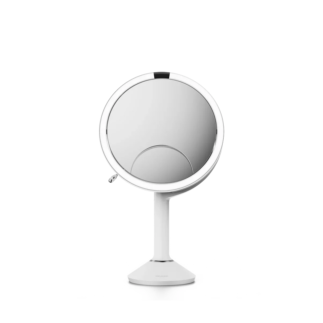 Hvidt trio LED sensor spejl fra Simplehuman