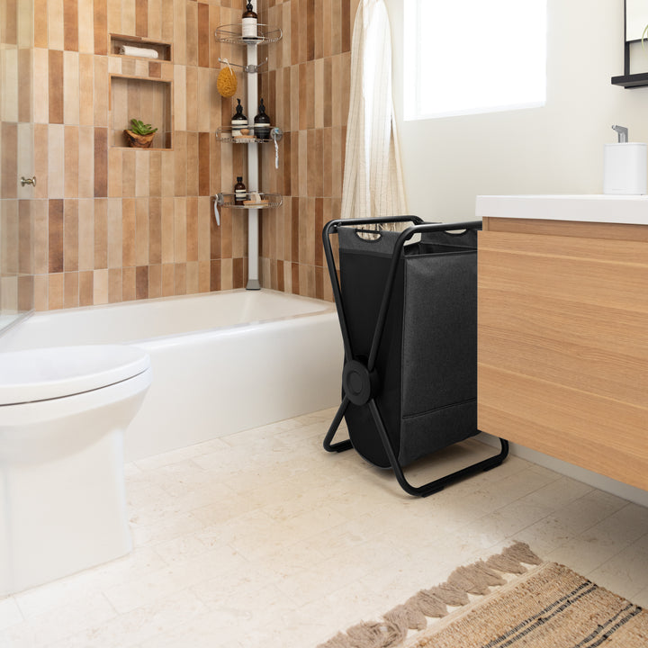simplehuman enkelt x-ramme vasketøjskurv - hvid