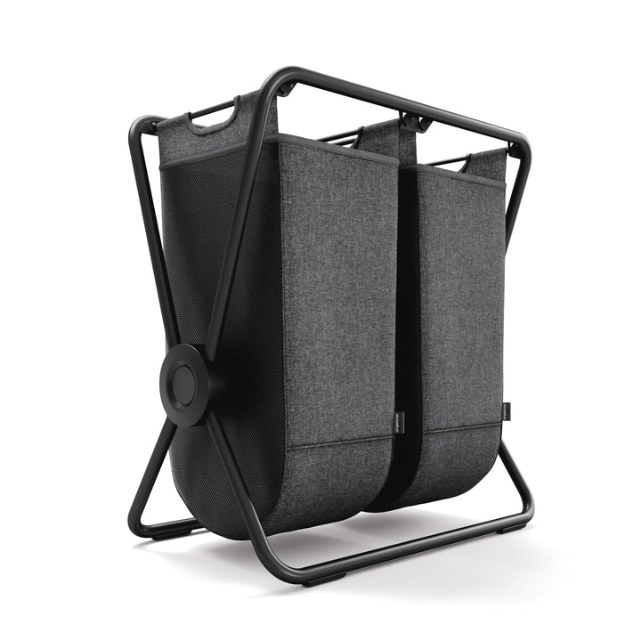 simplehuman dobbelt x-ramme vasketøjskurv - hvid
