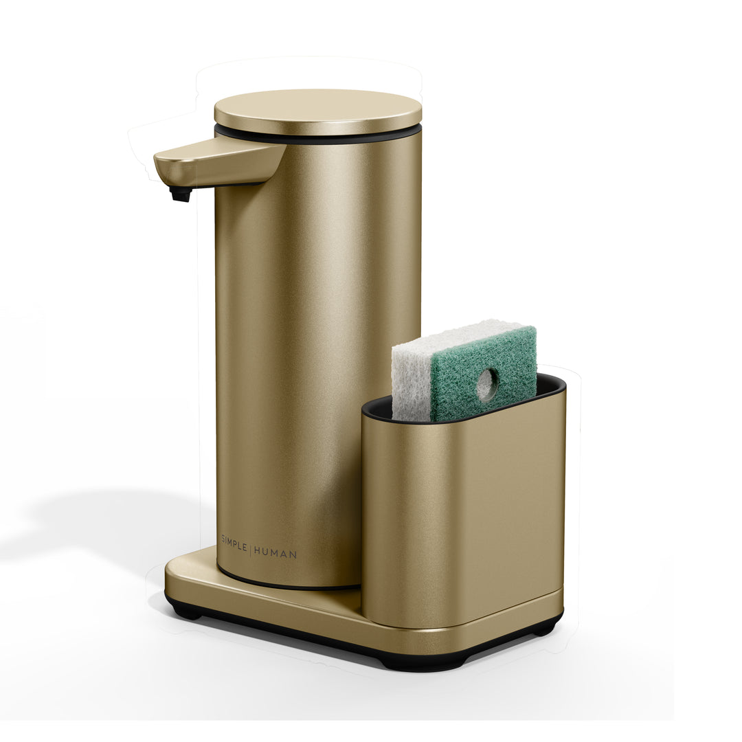 414ml genopladelig sensorpumpe med holder - sideprofil - simplehuman