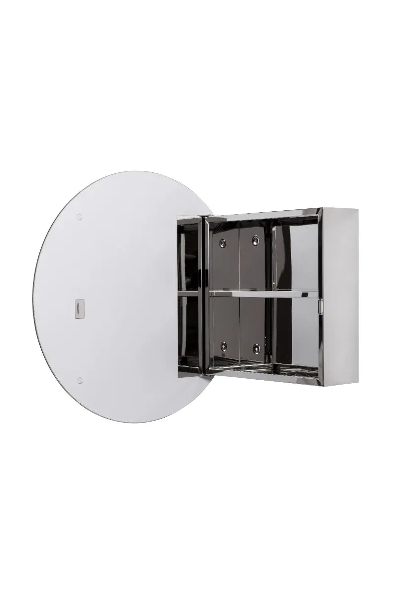 Severn spejlskab med rundt spejl