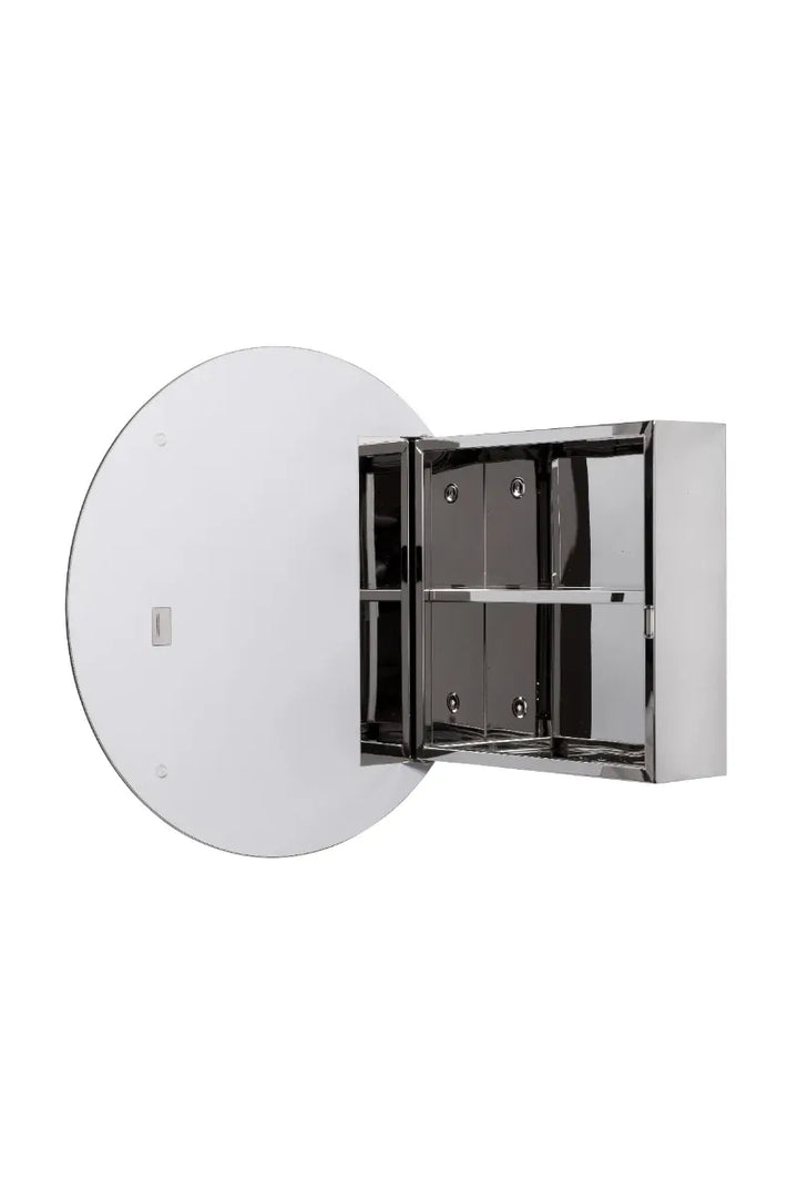 Severn spejlskab med rundt spejl