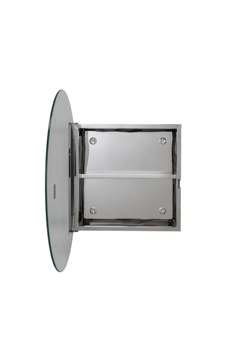 Severn spejlskab med rundt spejl