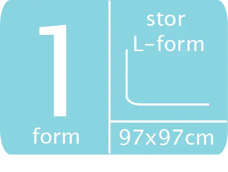 Kvalitetsgardinstång L-form 200 x 100 cm