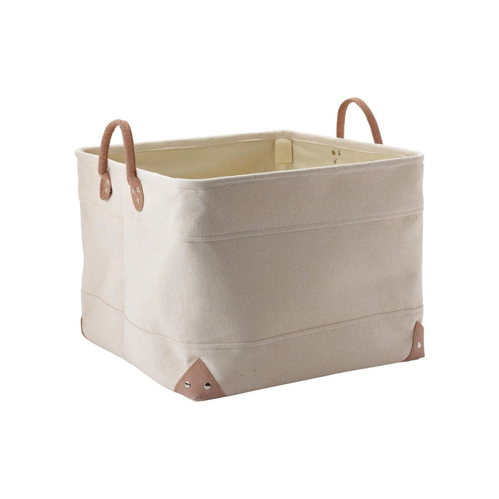 Beige opbevaringskurv