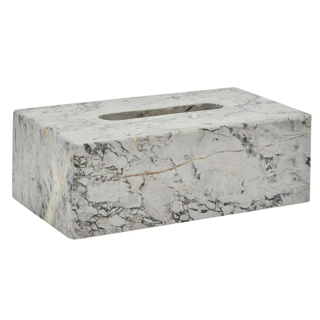 Kleenex holder i hvid marmor