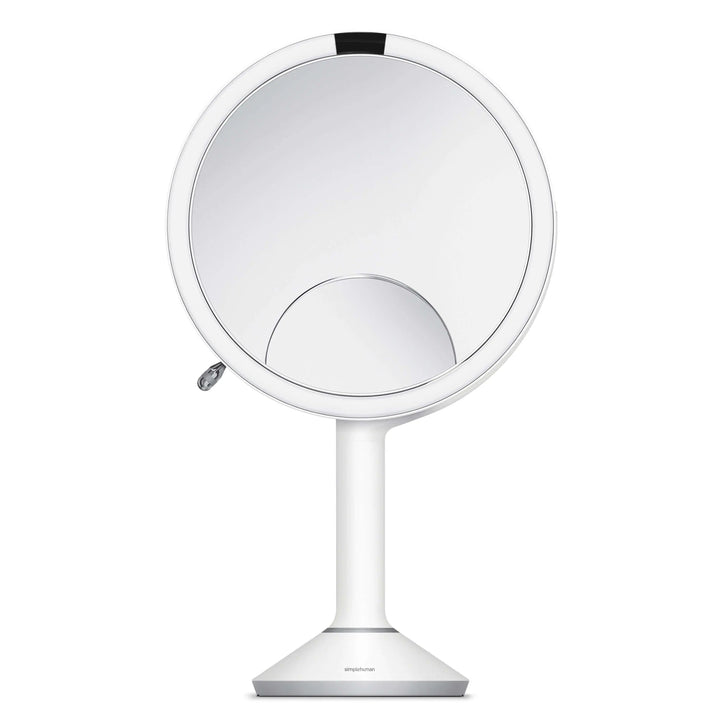 Hvidt makeupspejl fra simplehuman med LED lys