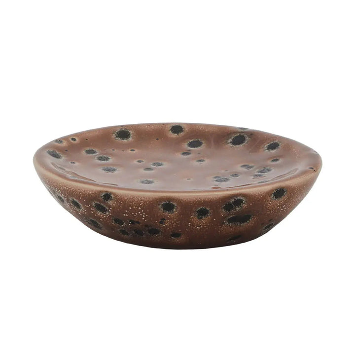 Brun sæbeskål i keramik